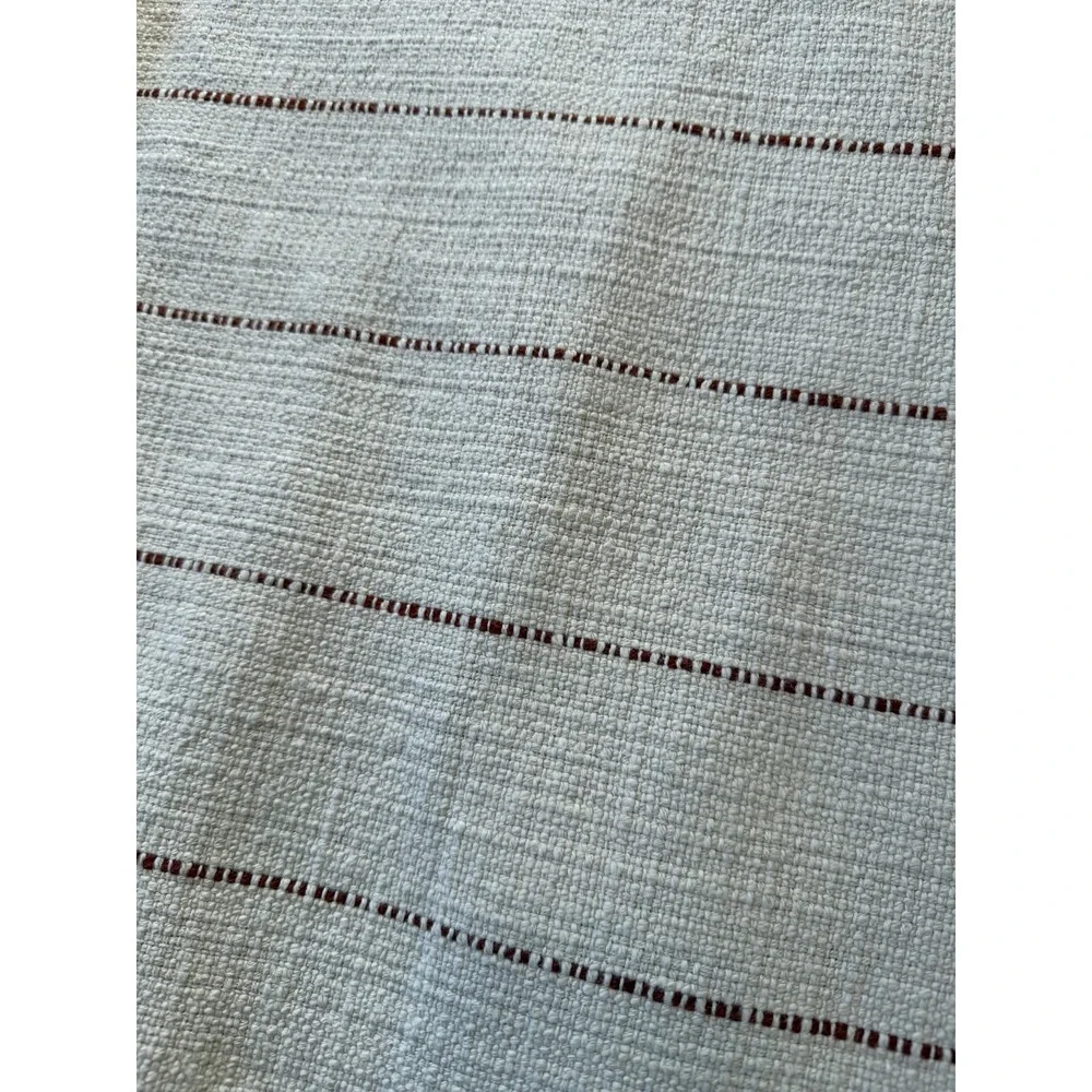 Pottery Barn Pickstitch Rust Fabric Material‎ 8 1/8 Yards Cotton Striped